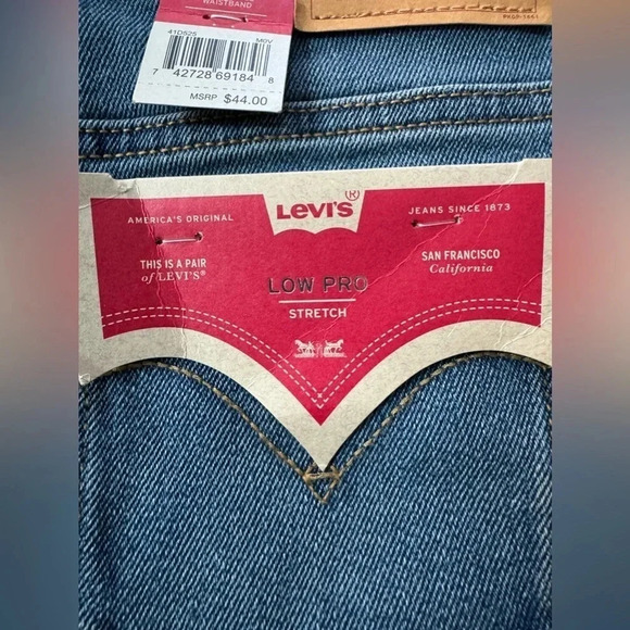 NWT Levis Jeans Girls Size 10 low Pro Relaxed Fit Mid Rise Adjustable Waist - Picture 6 of 8